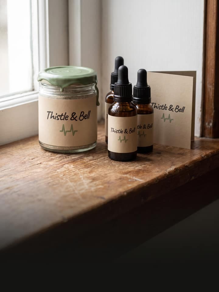 Thistle & Bell, identitatea pe care o produce acest șablon, aplicată