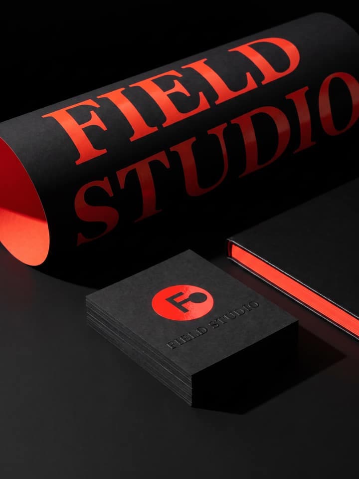 Field Studio, identitatea pe care o produce acest șablon, aplicată